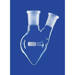 Zweihals-Spitzkolben 250 ml Duran Mitte NS19/26 Seite NS14/23