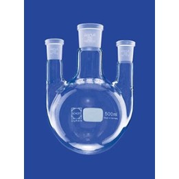Three-neck round-bottom flask 100 ml side necks parallel Duran center NS24/29 side NS19/26