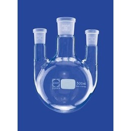 Dreihals-Rundkolben 1000 ml Seitenhälse parallel Duran Mitte NS29/32 Seite NS14/23