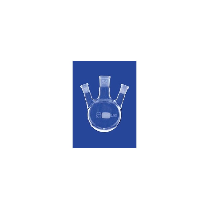 Three-neck round-bottom flask 100 ml side necks angled Duran center NS14/23 side NS14/23