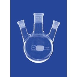 Dreihals-Rundkolben 500 ml Seitenhälse schräg Duran Mitte NS29/32 Seite NS19/26