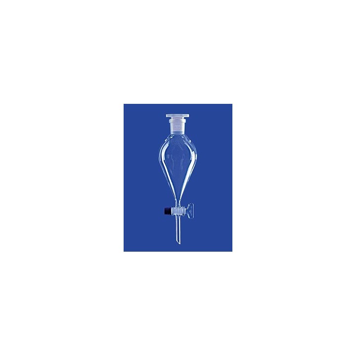Separating funnel borosilicate glass 3.3 50 ml conical glass plug NS19/26 pack 2 pcs.