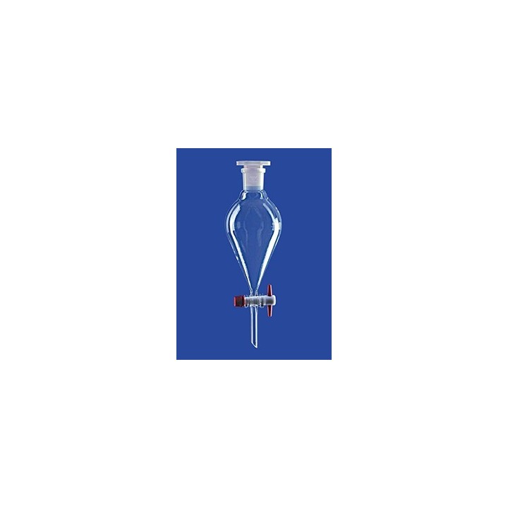 Scheidetrichter Borosilikatglas 3.3 250 ml konisch PTFE Küken NS 29/32 VE 2 Stck.