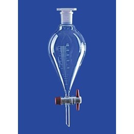 Scheidetrichter Borosilikatglas 3.3 100 ml konisch graduiert PTFE Küken NS 19/26 VE 2 St.