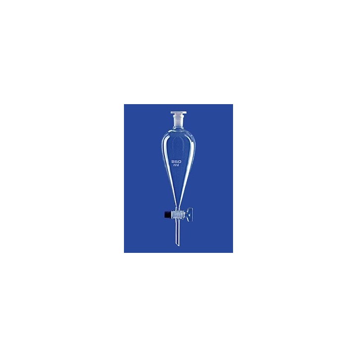 Scheidetrichter nach Squibb Borosilikatglas 3.3 250 ml massives Glasküken NS29/32 VE 2 Stck.