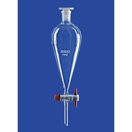 Rozdzielacz Squibba szkło borokrzem 3.3 50 ml kurek PTFE NS19/26 op. 2 szt.