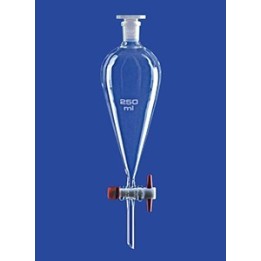 Separating funnel acc to Squibb borosilicate glass 3.3 250 ml PTFE plug NS29/32 pack 2 pcs.
