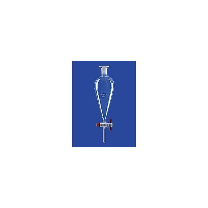 Scheidetrichter nach Squibb Borosilikatglas 3.3 250 ml PTFE Küken NS29/32 VE 2 Stck.