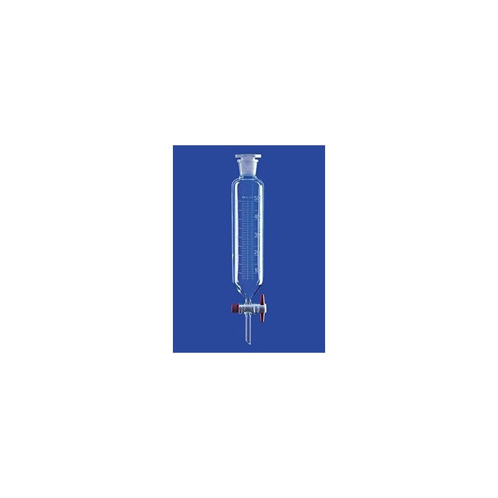Scheidetrichter zylindrisch Borosilikatglas 100 ml PTFE Küken graduiert NS29/32 VE 2 Stck.
