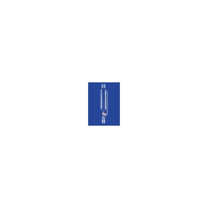 Tropftrichter 25:1 ml zylindrisch mit Druckausgleich PTFE-Küken Boro 3.3 NS14/23 VE 2 Stck.