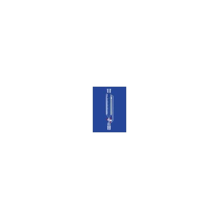 Dropping funnel cylindrical 50:1 ml PTFE-plug pressure equalizing boro 3.3 NS14/24 pack 2 pcs.