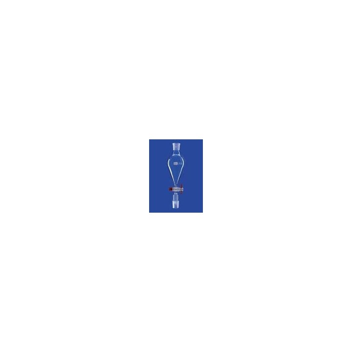 Dropping funnel 50 ml conical with PTFE-plug boro 3.3 NS19/26