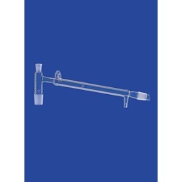 Distilling Link with Liebig condenser water connection with nozzle cones NS14/23 Length 160 mm