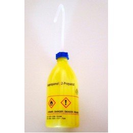 Safety was bottle "Isopropanol" 1000 ml PE-LD narrow mouth yellow blue cap