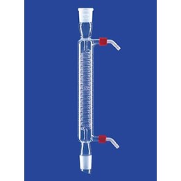 Spiral condenser with Socket and Cone water connection with thread GL 14 glass NS14/23 L160 mm