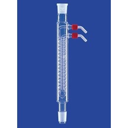 Dimroth-Kühler mit Kern und Hülse Wasseranschluß GL 14 Glas NS14/23 Länge 250 mm