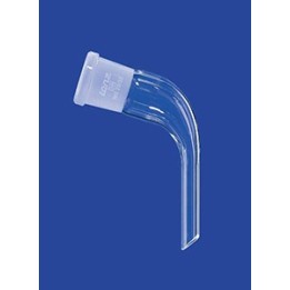 Delivery adapter 105° short bent tube glass socket NS24/29 length 65 mm