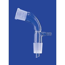 Receiver adapter bent with drain tip vacuum connection olive glass NS14/23