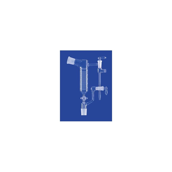 Distilling receivers Anschütz-Thiele 25 ml bent adapter graduated stopcock solid NS14/23