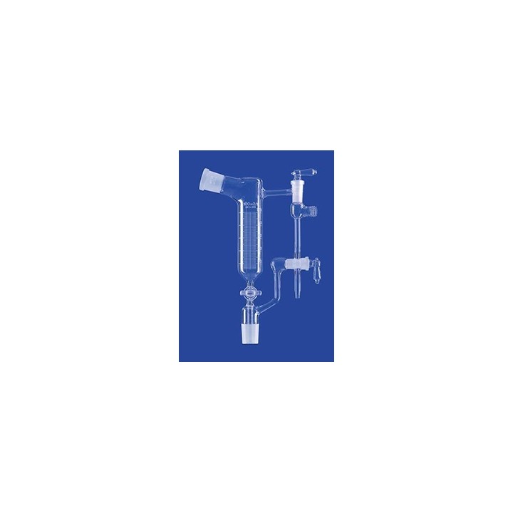 Distilling receivers Anschütz-Thiele 100 ml bent adapter graduated stopcock solid NS29/32