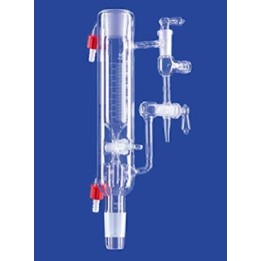 Distilling receivers Anschütz-Thiele 100 ml straight cooling jacket glass stopcock solid NS29/32