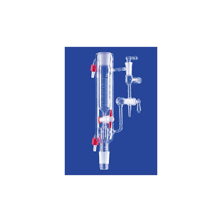 Nasadka Anschütz-Thiele z płaszczem grzejnym kranik PTFE pojemność 50 ml NS29/32