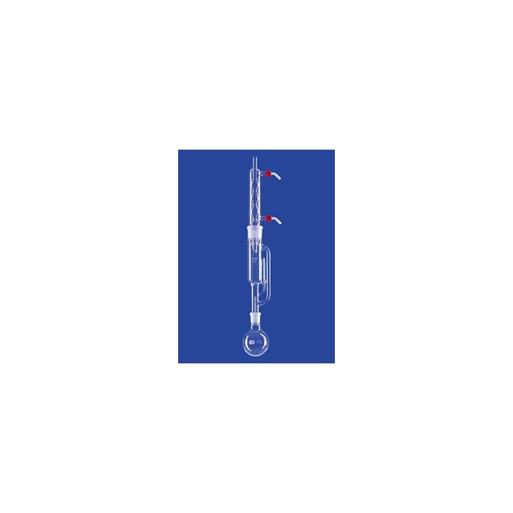 Extraktionsapparat nach Soxhlet Allihnkühler Rundkolbe 100 ml Extraktor 30 ml Kühler NS29/32