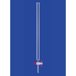 Kolumna chromatograficzna z wgłębieniem i kurkiem PTFE brzeg wywijany szkło d200 mm Ø 10 mm