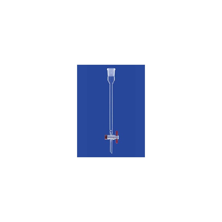 Kolumna chromatograficzna z wgłębieniem gniazdo kurek PTFE szkło d 200 mm Ø 10 mm NS14/23