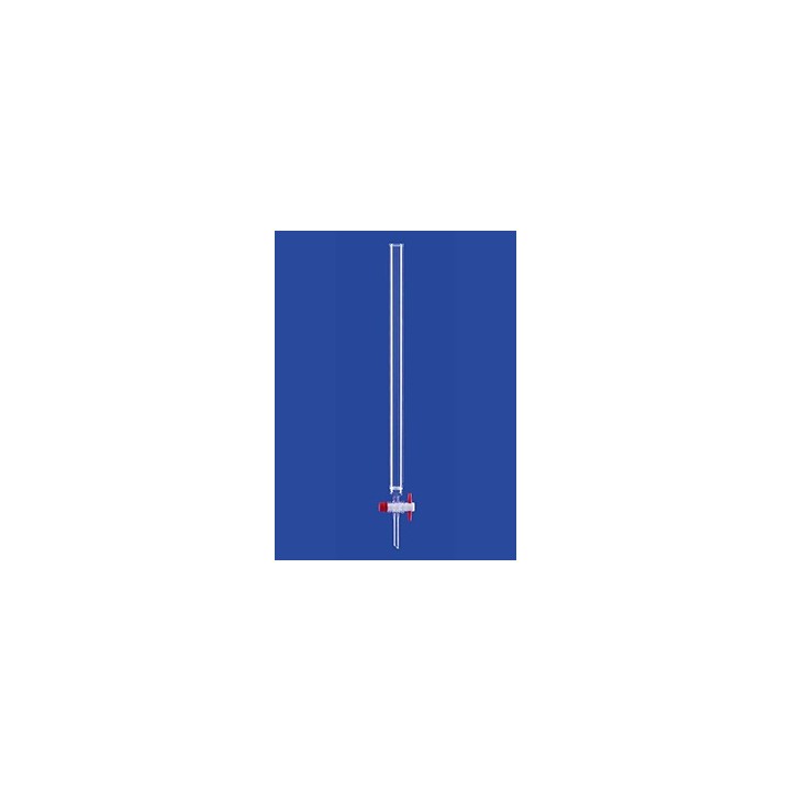 Chromatographie-Säule Fritte Por.0 und PTFE-Hahn Bördelrand Glas L200 mm Ø 10 mm