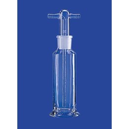Gaswaschflasche nach Drechsel Gewinde GL 14 Glas 100 ml NS 29/32