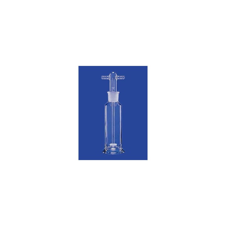 Gaswaschflasche nach Drechsel Glasfritte Por. 1 mit GL 14 Glas 100 ml