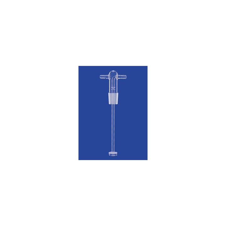 Gas washing bottle head with sintered glass filter and tubing connectors glass Por. 0