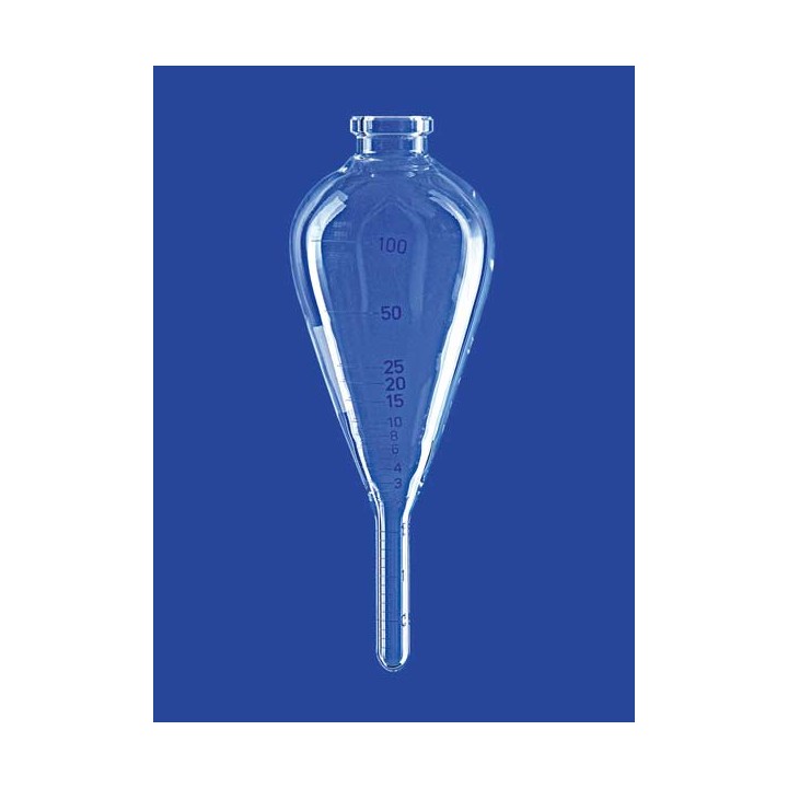 Probówka do wirówki 100mL Duran ASTM D96 gruszkowa dno cylindryczne RZB 700 długość 160 mm