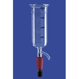 Reaktionsgefäß 0,05 L zylindrisch mit Ventil 10 mm Glas Flansch DN60
