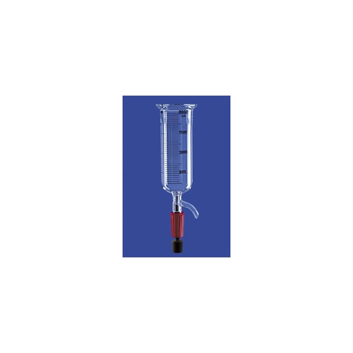 Reaktionsgefäß 0,1 L zylindrisch mit Ventil 10 mm Glas Flansch DN60