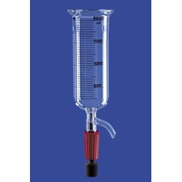 Reaktionsgefäß 2 L zylindrisch mit Ventil 10 mm Glas Flansch DN100