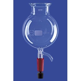 Naczynie reakcyjne 0,25 L kuliste z zaworem 10 mm szkło kołnierz DN60
