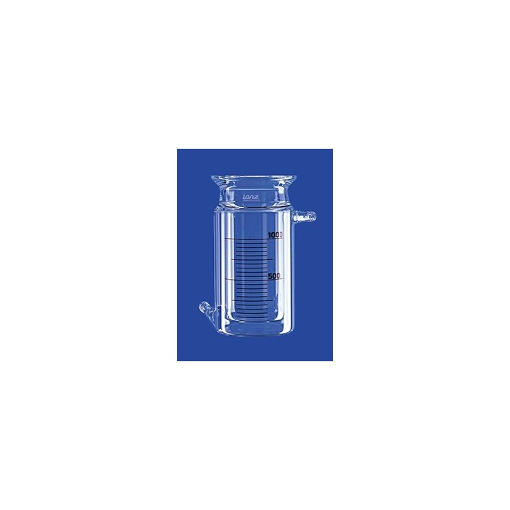 Reaktionsgefäß 10 L zylindrisch mitTemperiermantel KF 25 Glas Flansch DN200