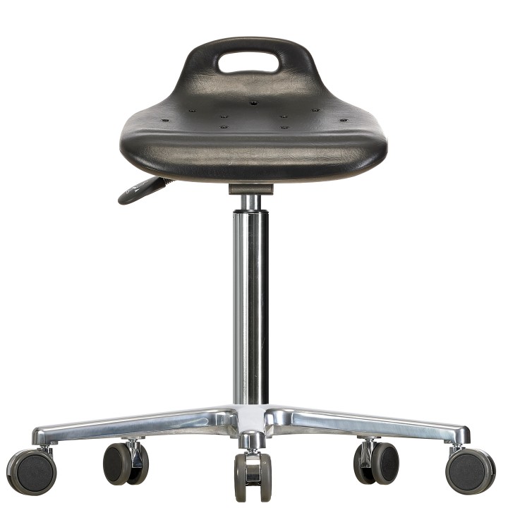 Rotary stool with castors WS4020 ESD Classic seat with Soft-PU 440-590 mm