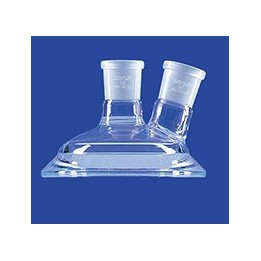Planschliff-Deckel Mittelhals ein schräger Seitenhals Glas Flansch DN60 NS14/23
