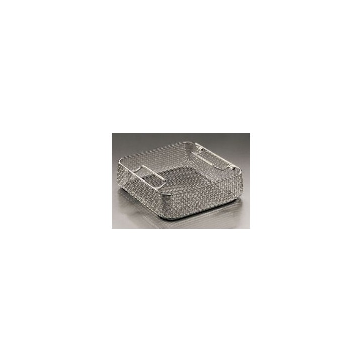 Drahtkorb BxTxH 510/254/50 mm Edelstahl geflochten stapelbar Klappgriff Maschenweite 4,64x4,64 mm
