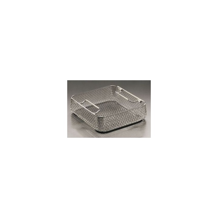 Kosz SxGxW 480/254/50 mm stal nierdzewna pleciony nastawialny uchwyt składany oczko 4,64x4,64 mm