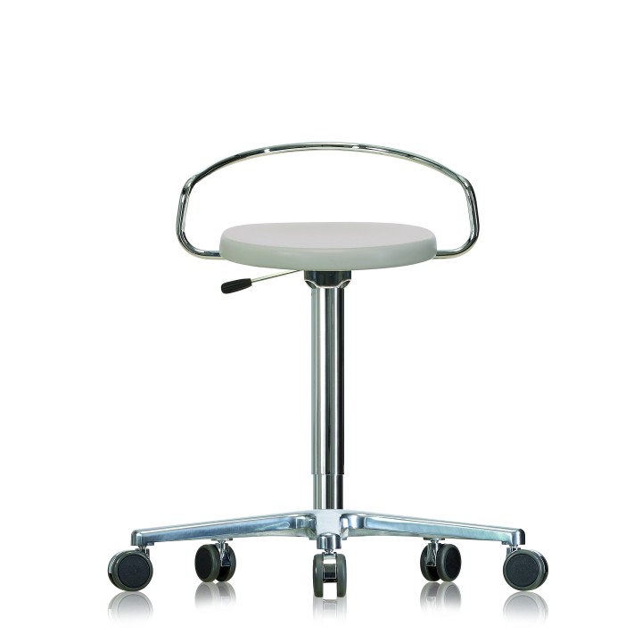 Rotary stool WS3120 Classic with castors seat with wooden 490-680 mm