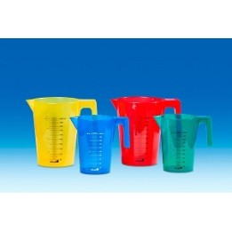 Messbecher PP 1000 ml gelb, stapelbar | Hornik