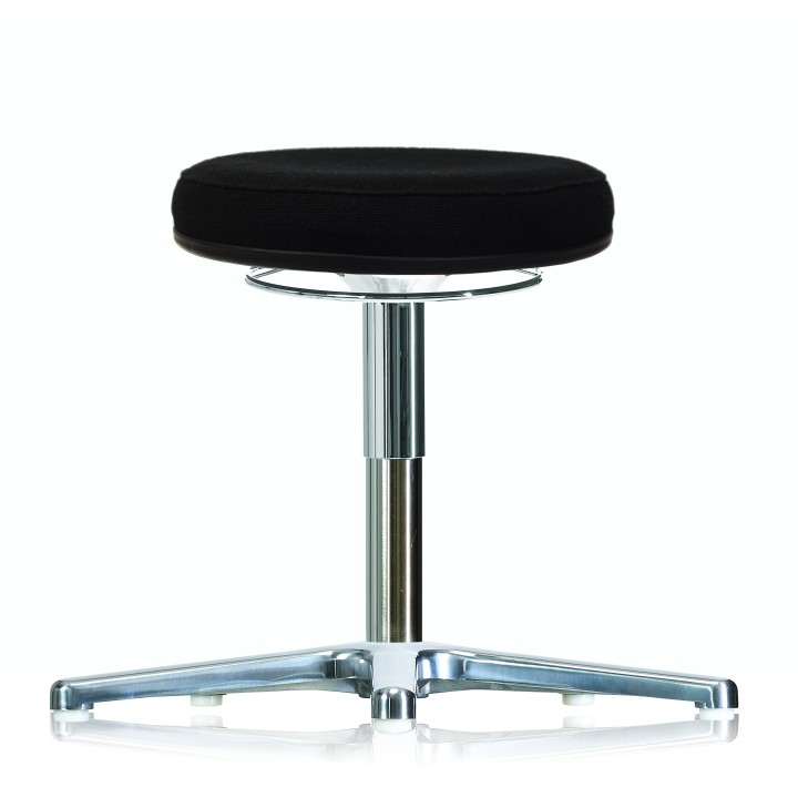 Drehhocker WS3310 Classic stoffgepolstert Fuß und Gleiter Höhe 420-620 mm