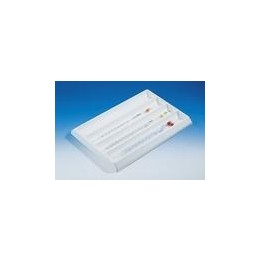 Tacka na pipety PVC 420x300x30 mm, 4 przegrody | Hornik