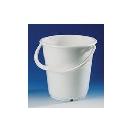 White PE-HD Bucket 5 L, Without Lid | Hornik