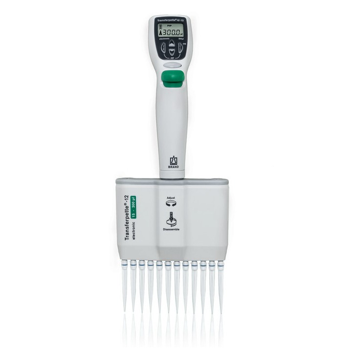 Pipeta Transferpette -12 electronic 15–300 µl, zielona | Hornik