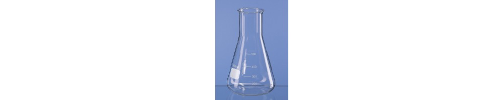 Erlenmeyerkolben Borosilikatglas Weithals – Chemiebedarf